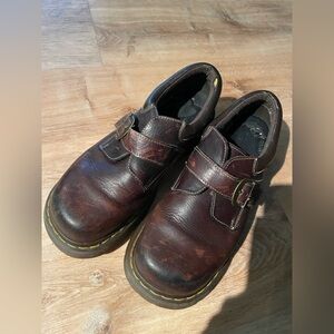 Dr. Martens Vintage Chunky Y2K Monk Strap Buckle Platforms Brown Size L10